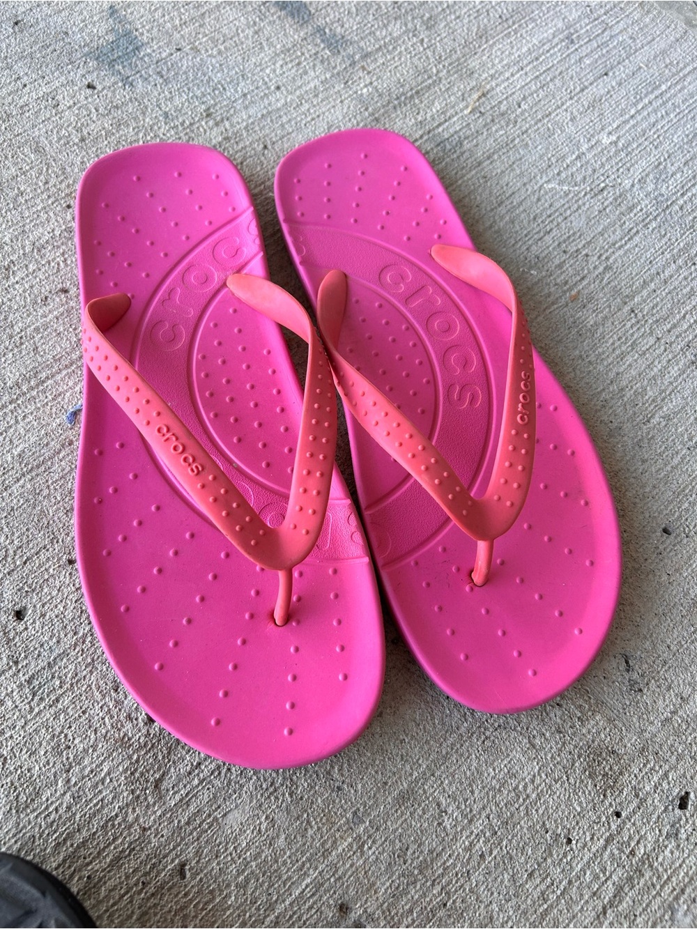 CROCS Hot Pink Flip Flop Sandals